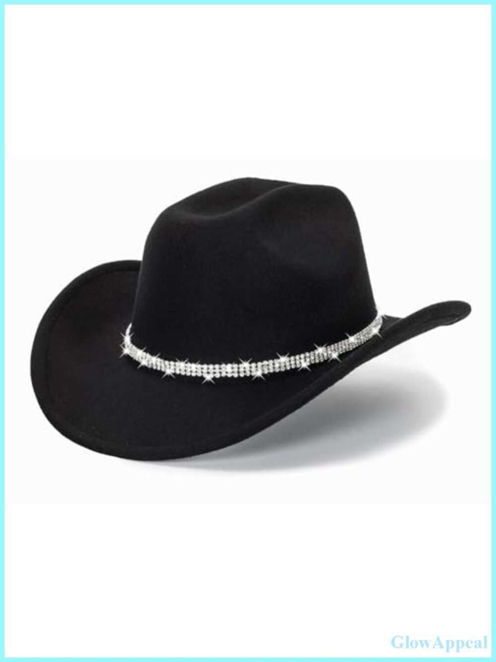 Rhinestone Cowboy Hat Women Western Cowgirl Hat Sparkly Glitter Fringe